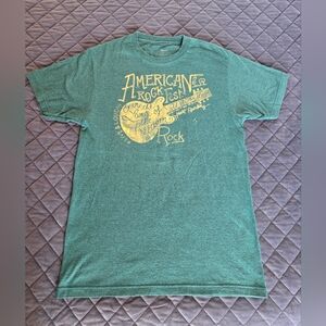 Sonoma Mens Greenish Blue Graphic Tee Sz Med